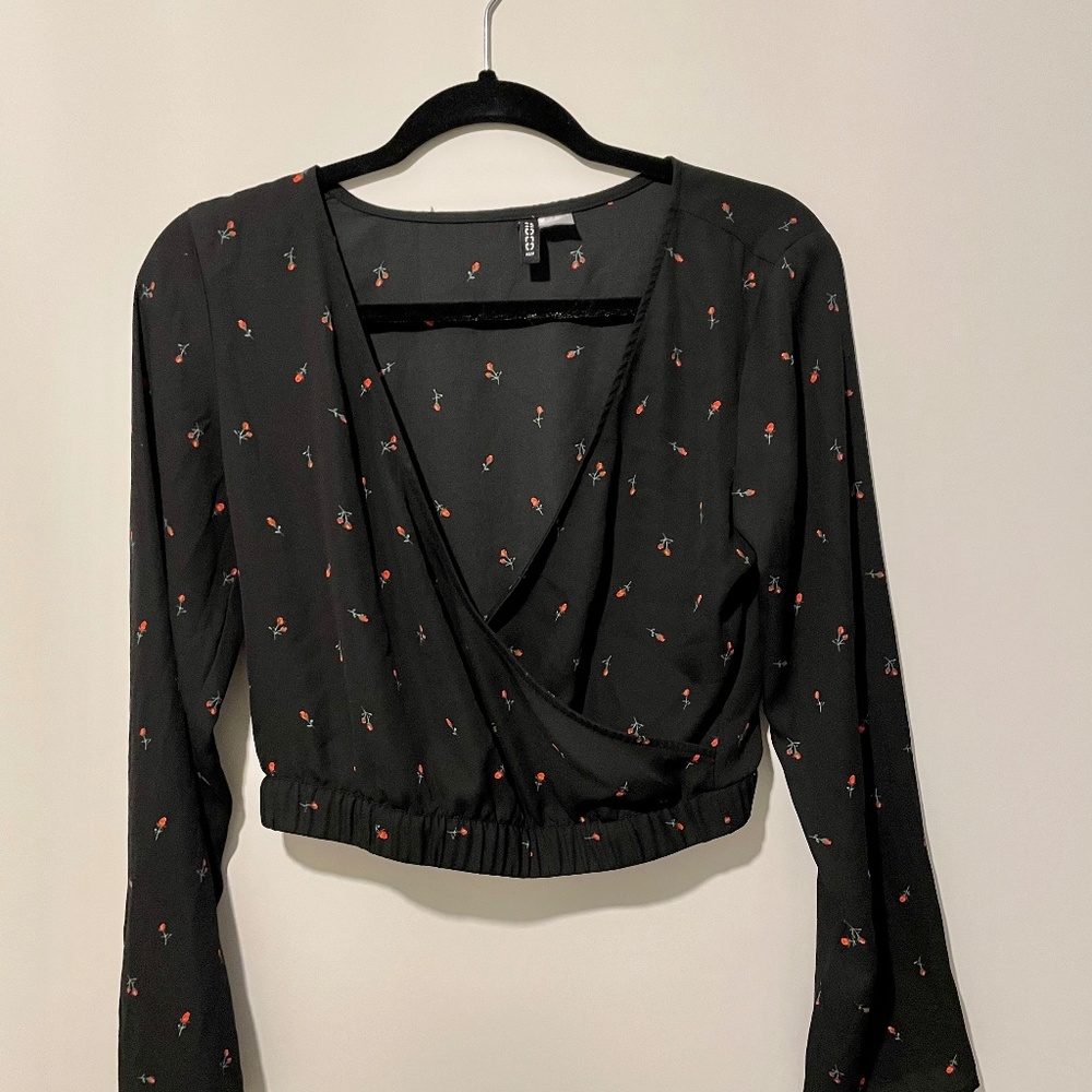 H&M Sheer Black Top
